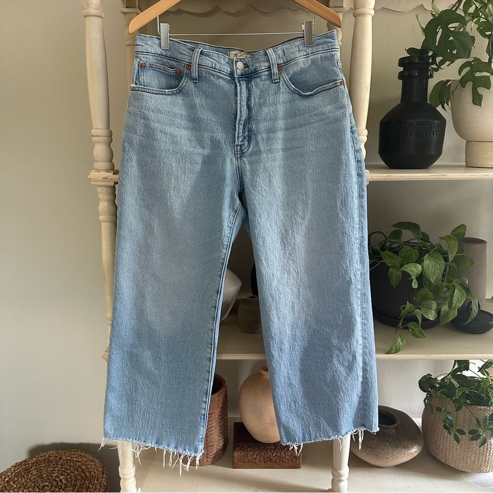 Madewell The Perfect Vintage Wide-Leg Crop Jeans (31)